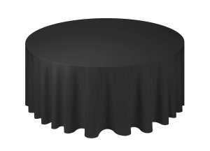 Оренда скатертини круглої, d 330 см, колір – чорний