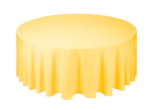 Оренда скатертини круглої, d 330 см, колір – жовтий