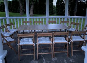 Оренда Стілець Fold Wood з білою подушкою